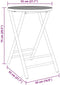 vidaXL - Tuintafel - inklapbaar - Ø - 55x75 - cm - bamboe