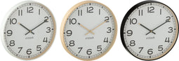 J-Line klok Rond - kunststof - beige/wit/zwart - 3 pcs - Ø 40 cm