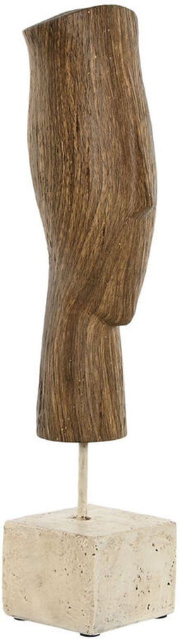 Decoratieve figuren Home ESPRIT Wit Bruin Gezicht 8,5 x 8,5 x 37,5 cm