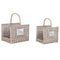 Houtblok standaard Home ESPRIT Natuurlijk vlechtwerk 47 x 35 x 54 cm