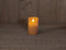 1x Oker gele LED kaarsen / stompkaarsen 12,5 cm - Luxe kaarsen op batterijen met bewegende vlam