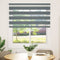vidaXL - Zebra - rolgordijn - 135x150 - cm - stofbreedte - 130,9 - cm - donkergrijs
