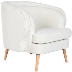 Armstoel DKD Home Decor Wit Natuurlijk Hout 91 x 80 x 78 cm