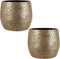 Mica Decorations Clemente Bloempot - H31xØ38 cm - Goud - Set van 2