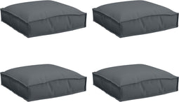 vidaXL - Ligbedkussens - voor - Zetel - 4 - stuks - Antraciet - 40x40x8 - cm - Oxford - Stof