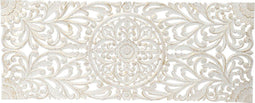 DKD Home Decor - Hoofdbord - Wit Gouden Spiegel Hout MDF 151 x 2 x 60 cm