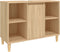 vidaXL - Wastafelkast - 80x33x60 - cm - bewerkt - hout - sonoma - eikenkleurig