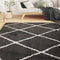 vidaXL - Vloerkleed - shaggy - hoogpolig - 160x230 - cm - crème- - en - antracietkleur