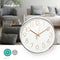 Nedis Wandklok - Diameter: 300 mm - Kunststof - Rosé Goud / Wit