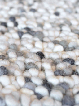 Brink en Campman - Brink en Campman Pebble Cool Grey Vloerkleed - 250x350 - Rechthoek - Hoogpolig Tapijt - Modern - Grijs, Wit