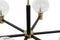 Plafondlamp DKD Home Decor 83 x 83 x 128 cm Kristal Zwart Gouden Metaal 9 W