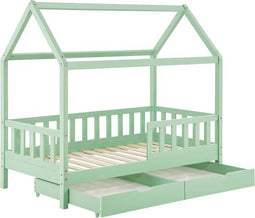 Juskys Marli - Kinderbed - 90 x 200 cm - Inclusief bedlades - Mint