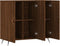 vidaXL - Dressoir - 90x34x80 - cm - bewerkt - hout - bruin - eikenkleur