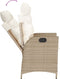 vidaXL - Tuinstoelen - 2 - st - verstelbaar - met - kussens - poly - rattan - beige
