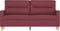 vidaXL - Tweezitsbank - 140 - cm - stof - wijnrood