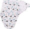 Bo Jungle - Inbakerdoek - Inbakerslaapzak - Swaddle - 0-4 maanden - Wrap Ocean Whales / Walvisjes Small - Blauw