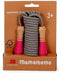 Mamamemo Springtouw Dusty Junior 5 Meter Hout Roze/grijs