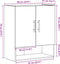 vidaXL - Wandkast - Zwart - Eiken - 60x31x70 - cm - Engineered - Hout