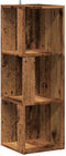 vidaXL - Hoekkast - 33x33x100 - cm - bewerkt - hout - oud - houtkleurig