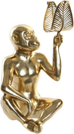 Decoratieve figuren DKD Home Decor Gouden Hars Aap (27 x 25 x 43.5 cm)