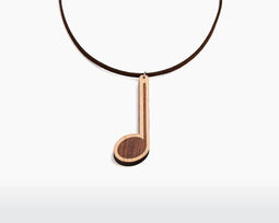 Houten Ketting – Muzieknoot – Esdoorn & Walnoot
