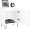 vidaXL - Nachtkastjes - 2 - st - 40x30x50 - cm - bewerkt - hout - hoogglans - wit