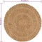 vidaXL - Tapijt - rond - 90 - cm - gevlochten - jute
