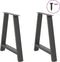 vidaXL - Salontafelpoten - 2 - st - A-vormig - 70x(72-73) - cm - staal - antraciet