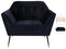 Dutchbone Kate - Fauteuil - Lounge Chair - Comfortabel - Deep Blue - 80x75x85 cm