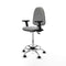 Piqueras y Crespo B2D05RF - Bureaustoel - Hoogteverstelbaar met armleuning - Lichtgrijs