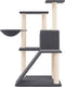 vidaXL - Kattenmeubel - met - sisal - krabpalen - 94 - cm - donkergrijs