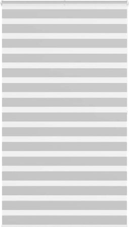 vidaXL - Zebra - rolgordijn - 135x200 - cm - stofbreedte - 130,9 - cm - lichtgrijs
