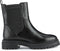 Geox Zwarte Chelsea Boots - Korte Dameslaars - Leer - Zwart