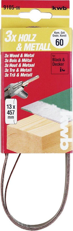 KWB 910504 - Schuurbanden K40 - 13x457mm - (3 stuks)