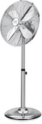 Trebs 99385 - Statiefventilator - 3 snelheden - 40 cm - Chroom
