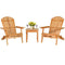 Coast Adirondack Set van 3 - Eucalyptushout - Opvouwbaar - Weerbestendig - Naturel (set van 3)