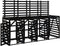 vidaXL - Containerberging - viervoudig - massief - grenenhout - zwart