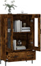 vidaXL - Hoge - kast - 69,5x31x115 - cm - bewerkt - hout - gerookt - eikenkleurig