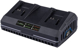 Scheppach SDBC2.4A - Dubbele acculader 2.4A - Snelle oplaadtijd - 20V