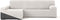 Hoes voor chaise longue met lange armleuning links Eysa JAZ Wit 180 x 120 x 360 cm