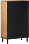 vidaXL - Hoge - kast - 60x33x100 - cm - massief - mango - bruin