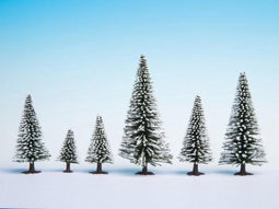 NOCH Hobby 26828 Set bomen Besneeuwde zilverspar 50 tot 140 mm Sneeuwwit 25 stuk(s)