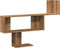 vidaXL - Wandschap - 100x15x70 - cm - bewerkt - hout - artisanaal - eikenkleurig