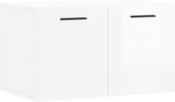 vidaXL - Wandkast - 60x36,5x35 - cm - bewerkt - hout - hoogglans - wit