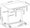 Bureau zit sta verrijdbaar - laptoptafel - in hoogte verstelbaar - 91.5 x 56 cm