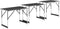 Aluminium Vouwtafel - 3 stuks - Multifunctioneel - Zwart (3 stuks)