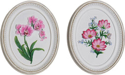 Decoratieve figuren DKD Home Decor Hars Blommor (2 pcs) (17 x 2.5 x 21.6 cm)