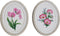 Decoratieve figuren DKD Home Decor Hars Blommor (2 pcs) (17 x 2.5 x 21.6 cm)