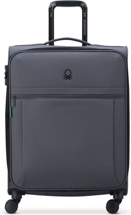 Delsey Paris x United Colors of Benetton - 4-wiel trolley 65 cm - uitbreidingsplooi - zwart