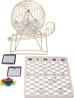 Longfield Games Bingomolen 13 Inch - Complete Bingo Set - 75 Ballen 50 Kaarten 150 Fiches